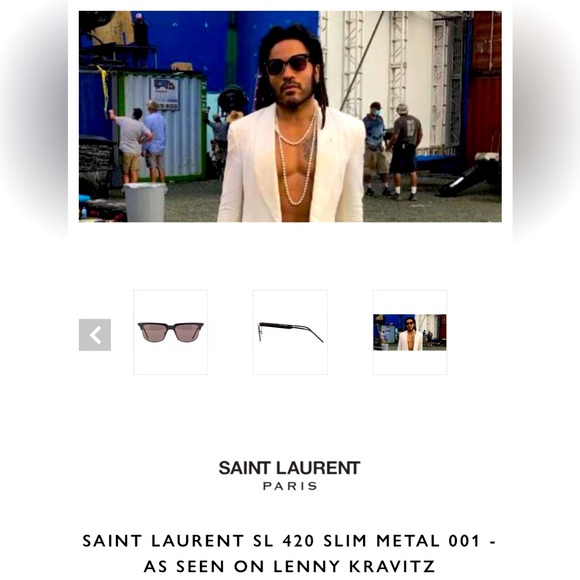 Saint Lauren Black Sunglasses - Picture 5 of 5